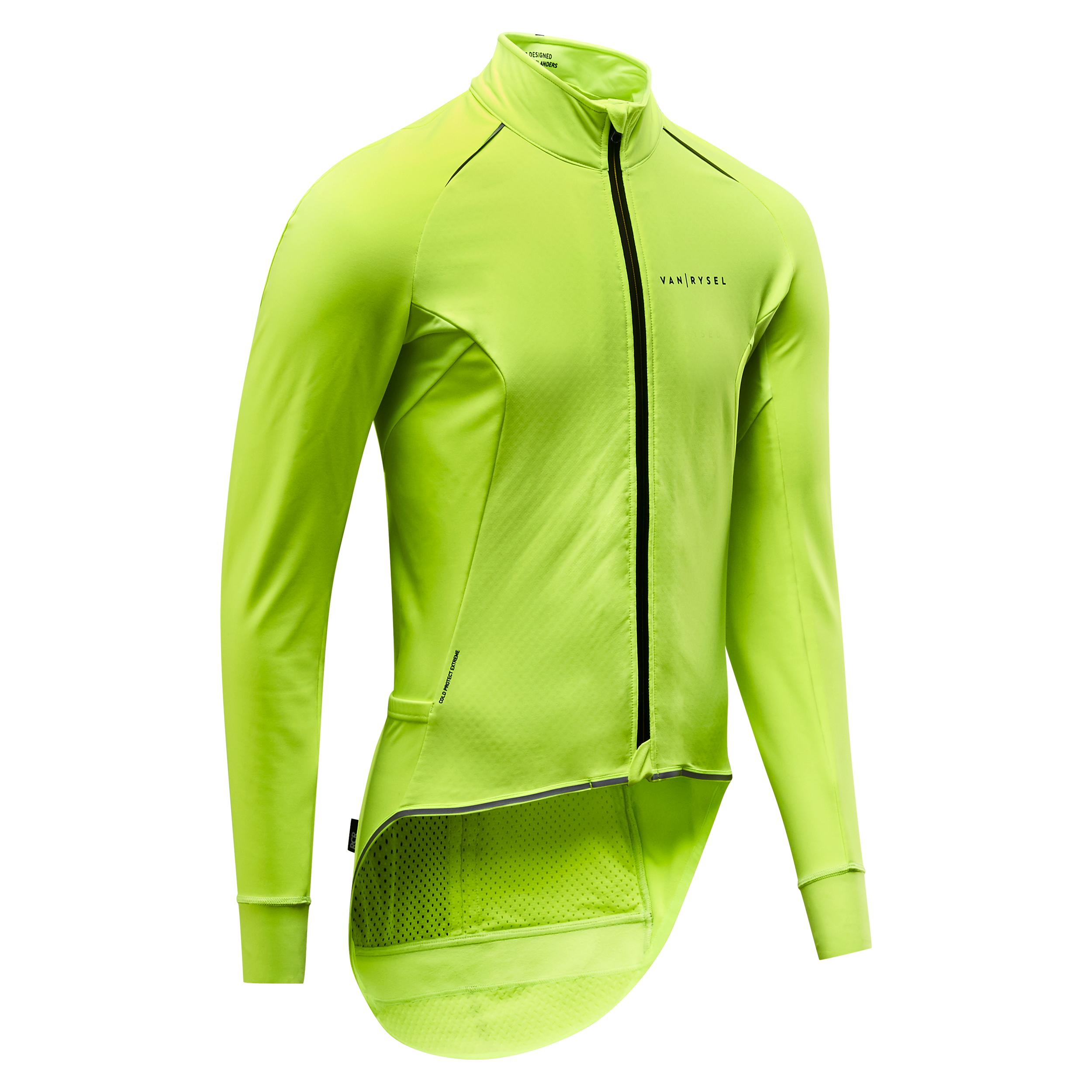 VAN RYSEL Fahrradjacke Rennrad Winter Herren RCR Racer Extreme gelb
