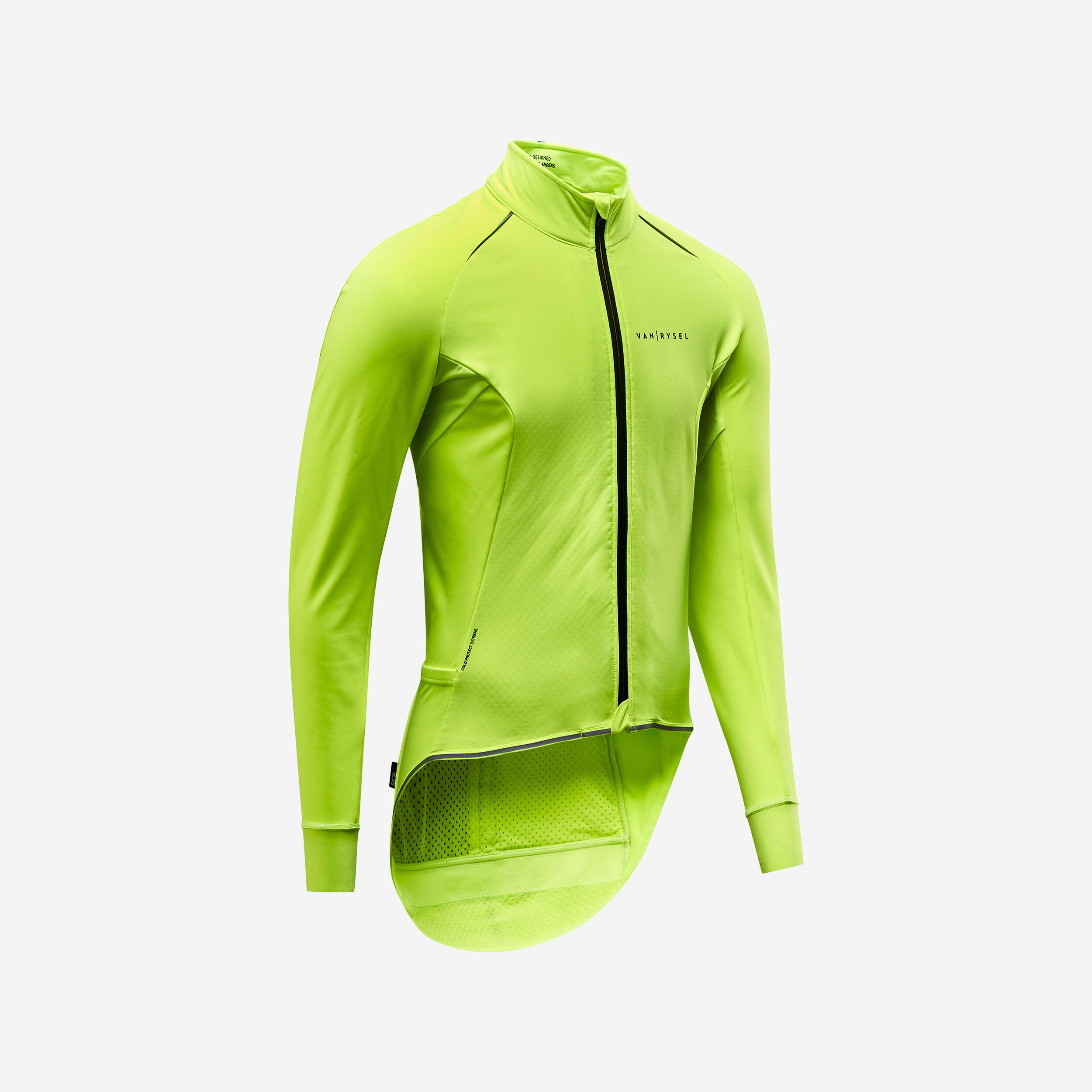 MEN'S WINTER LONG-SLEEVE ROAD BIKE JACKET - RACER EXTREME Yellow