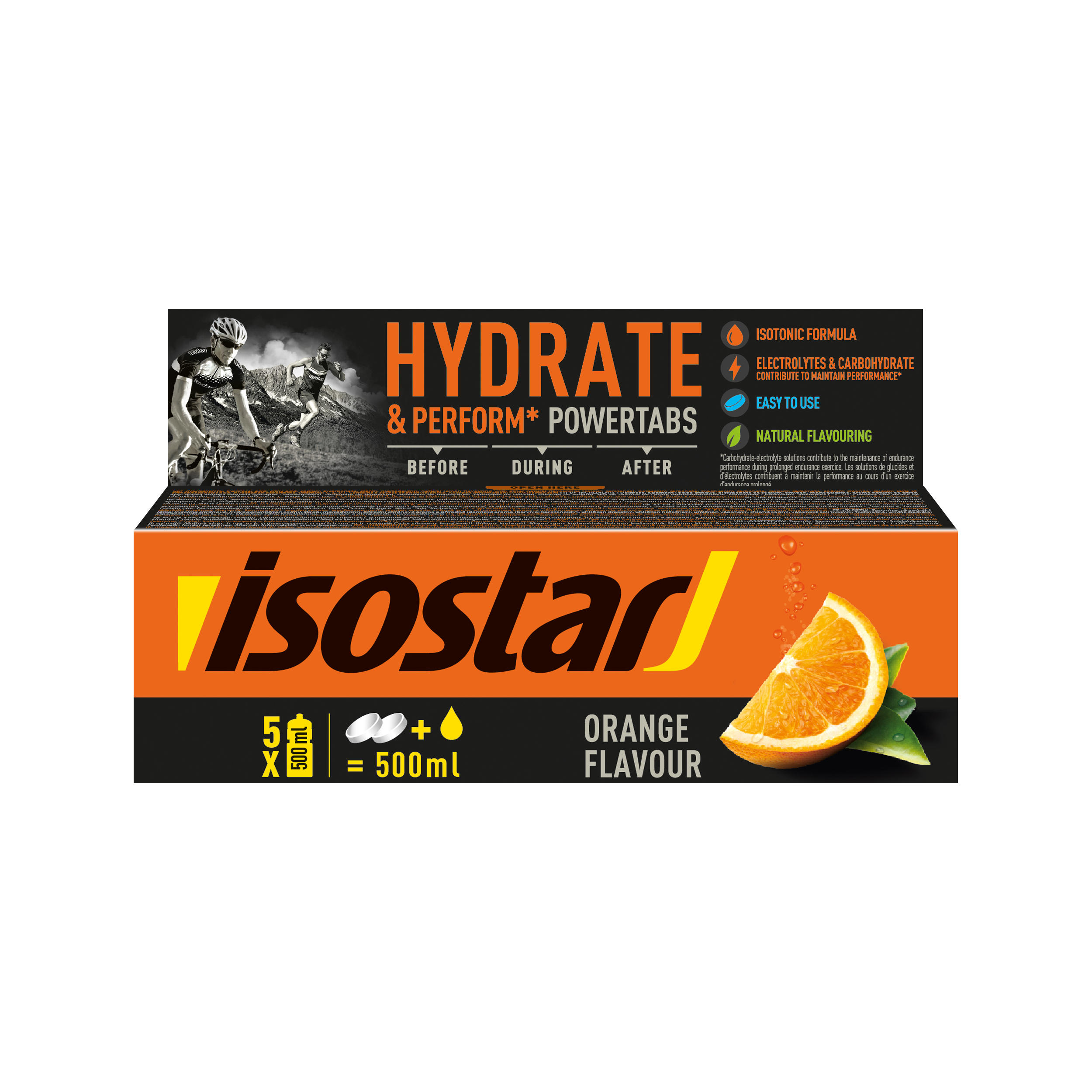 Tablete Băutură Izotonică Powertabs Portocale 10x12g