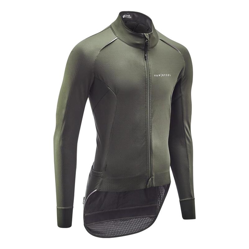 Giacca invernale ciclismo uomo Van Rysel RACER verde militare