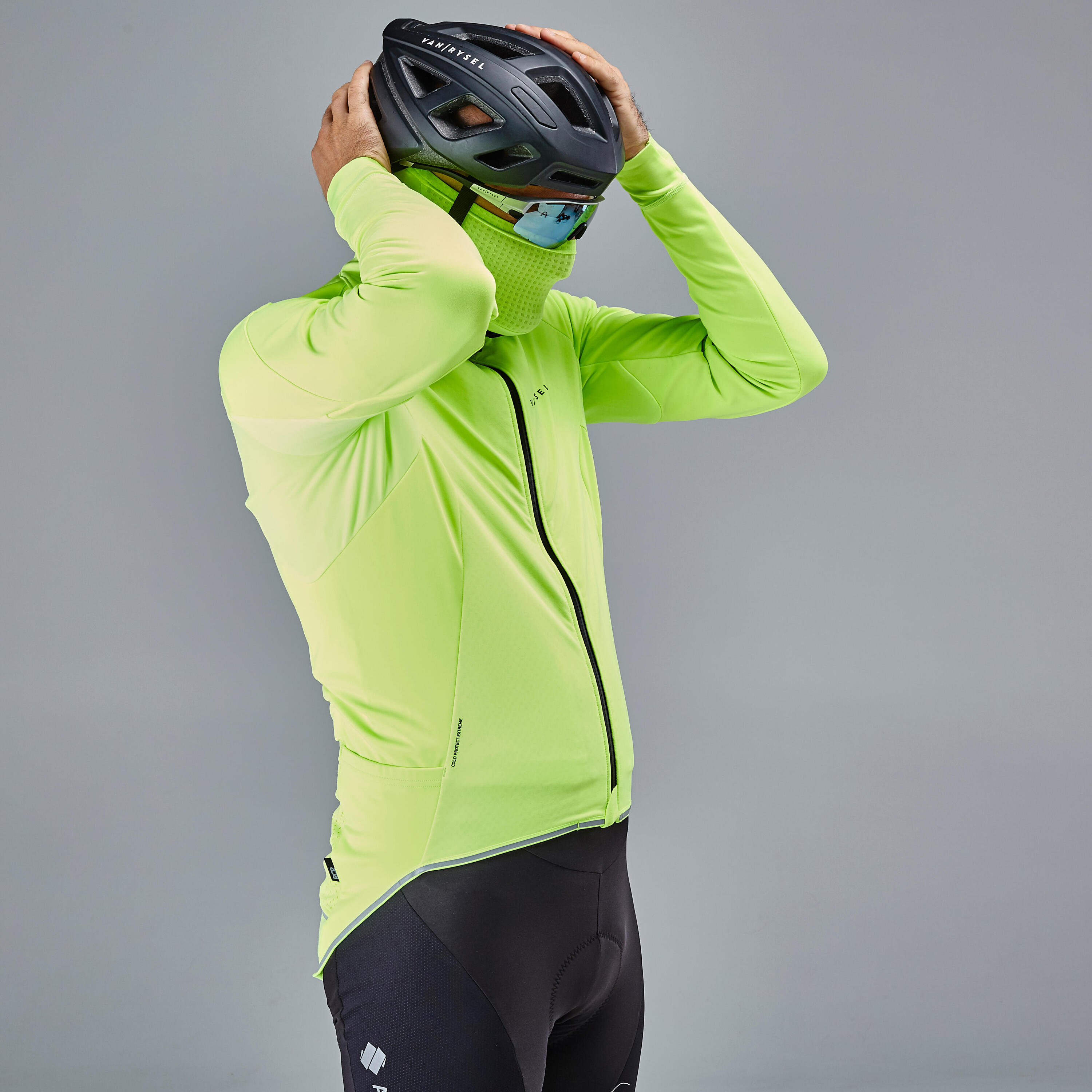 Fahrradjacke Rennrad Winter Herren RCR Racer Extreme gelb 9/16