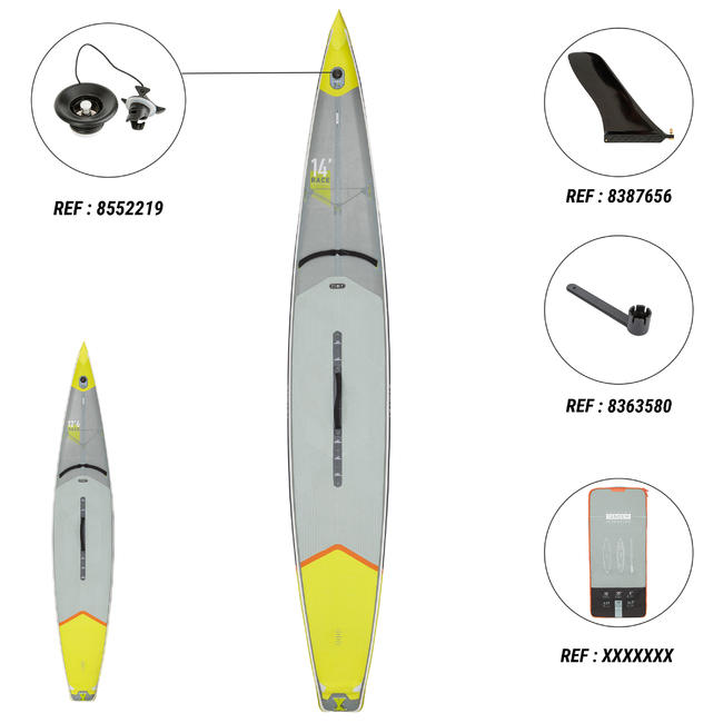 INFLATABLE STAND UP PADDLE BOARD FOR RACING INTERMEDIATE 14 FEET