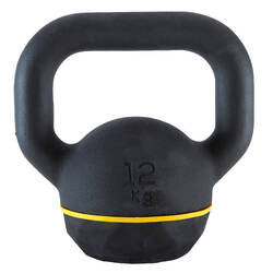 Cast Iron Kettlebell with Rubber Base - 12 kg