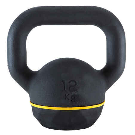 Pesa de hierro fundido con base de goma de 12 kg Kettlebell