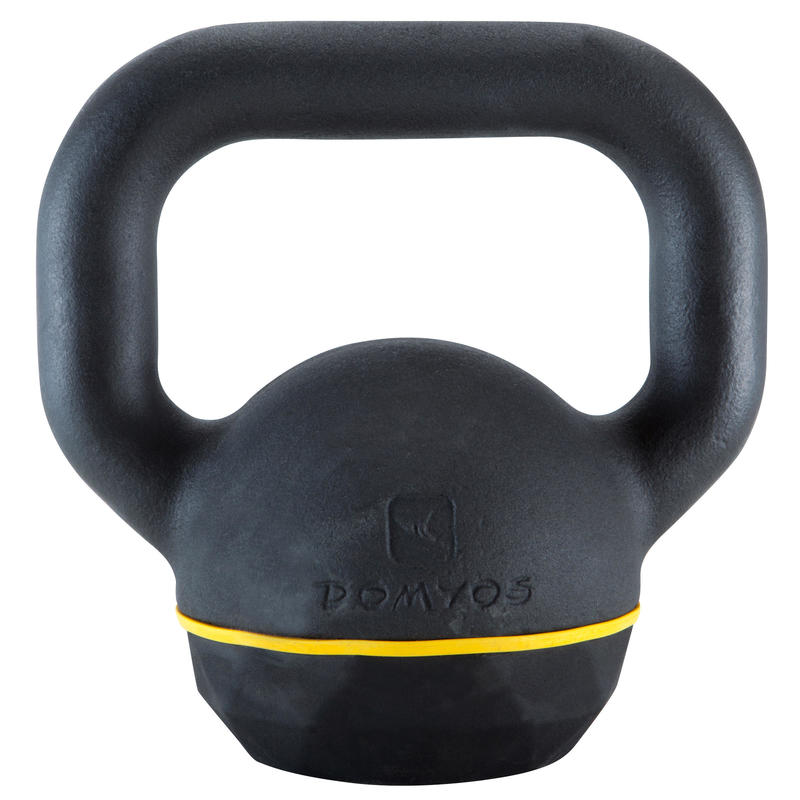 KETTLEBELL 12KG GIETIJZER EN RUBBEREN VOET