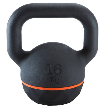 Cast Iron Kettlebell with Rubber Base - 16 kg