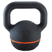 KETTLEBELL 16KG FONTE ET BASE CAOUTCHOUC