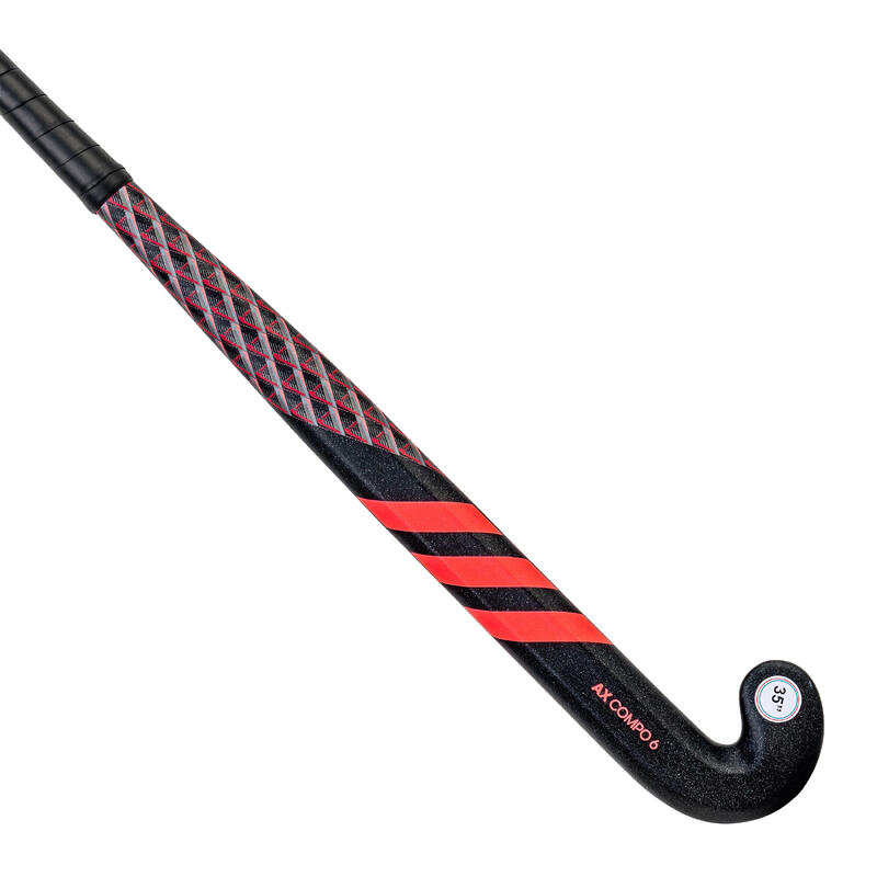 Hockeystick junior extra low bow carbon AX24 Compo 6 zwart/roze