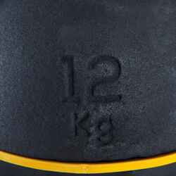 Cast Iron Kettlebell with Rubber Base - 12 kg