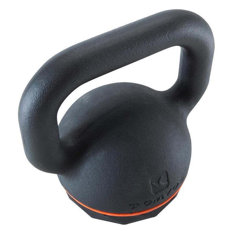 Haltere Kettlebell em Ferro Fundido e Base em Borracha Cross Training 16 kg