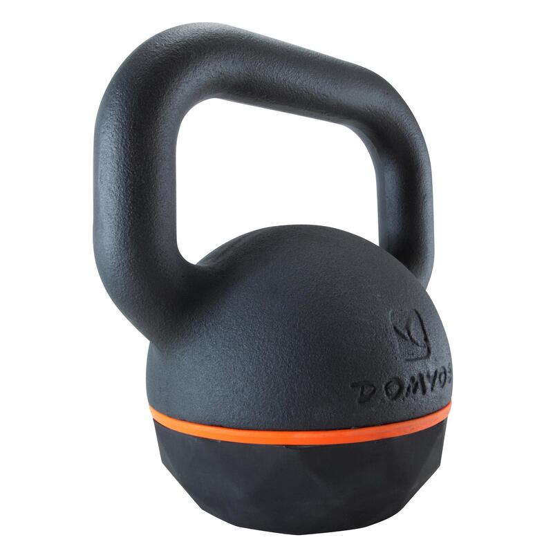 Ganteră Kettlebell din Fontă și Bază din Cauciuc - 16 kg