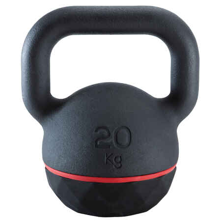 Cast Iron Kettlebell with Rubber Base - 20 kg