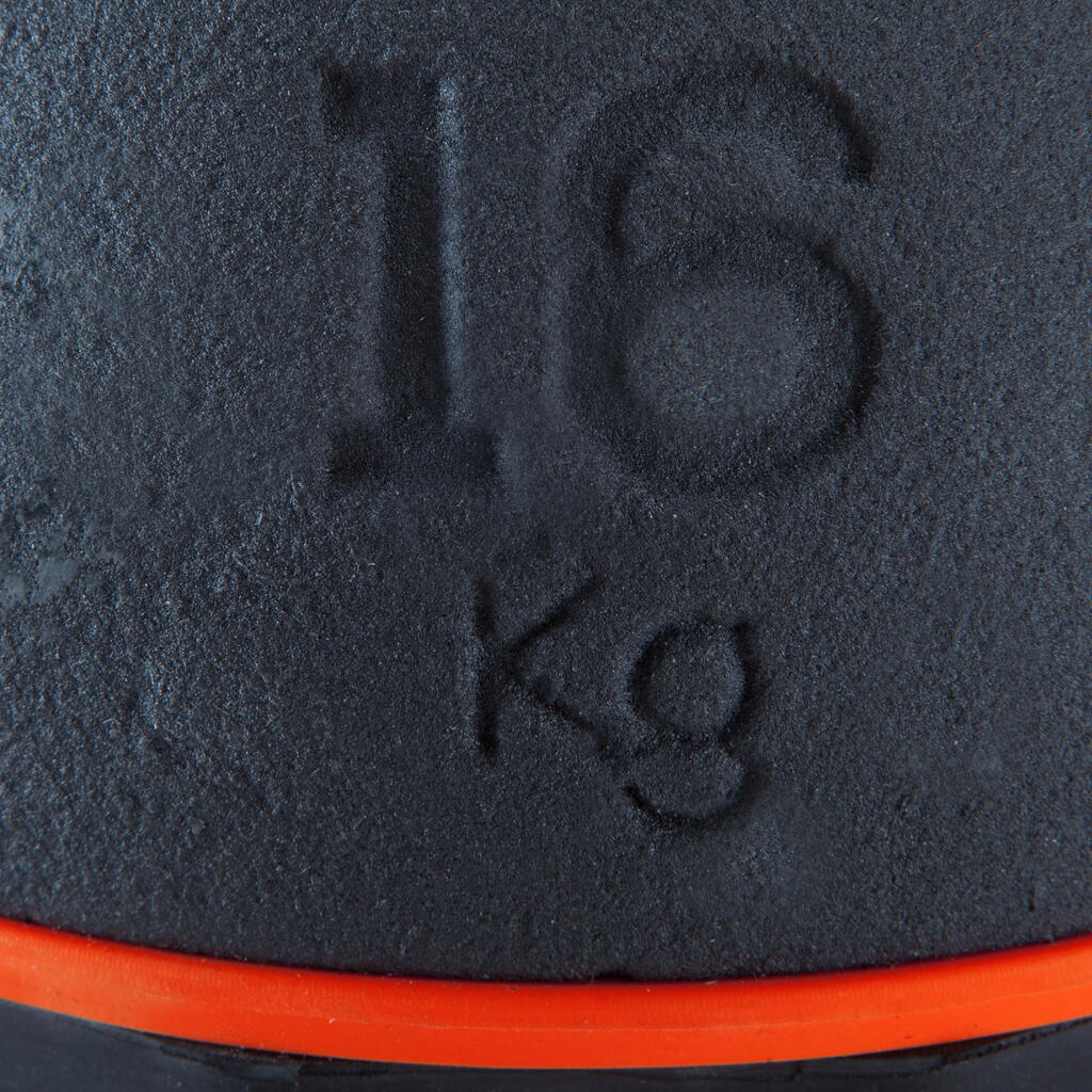 Cast Iron Kettlebell with Rubber Base - 16 kg