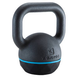 Cast Iron & Rubber Base Kettlebell - 8 kg