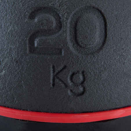 Cast Iron Kettlebell with Rubber Base 20 kg