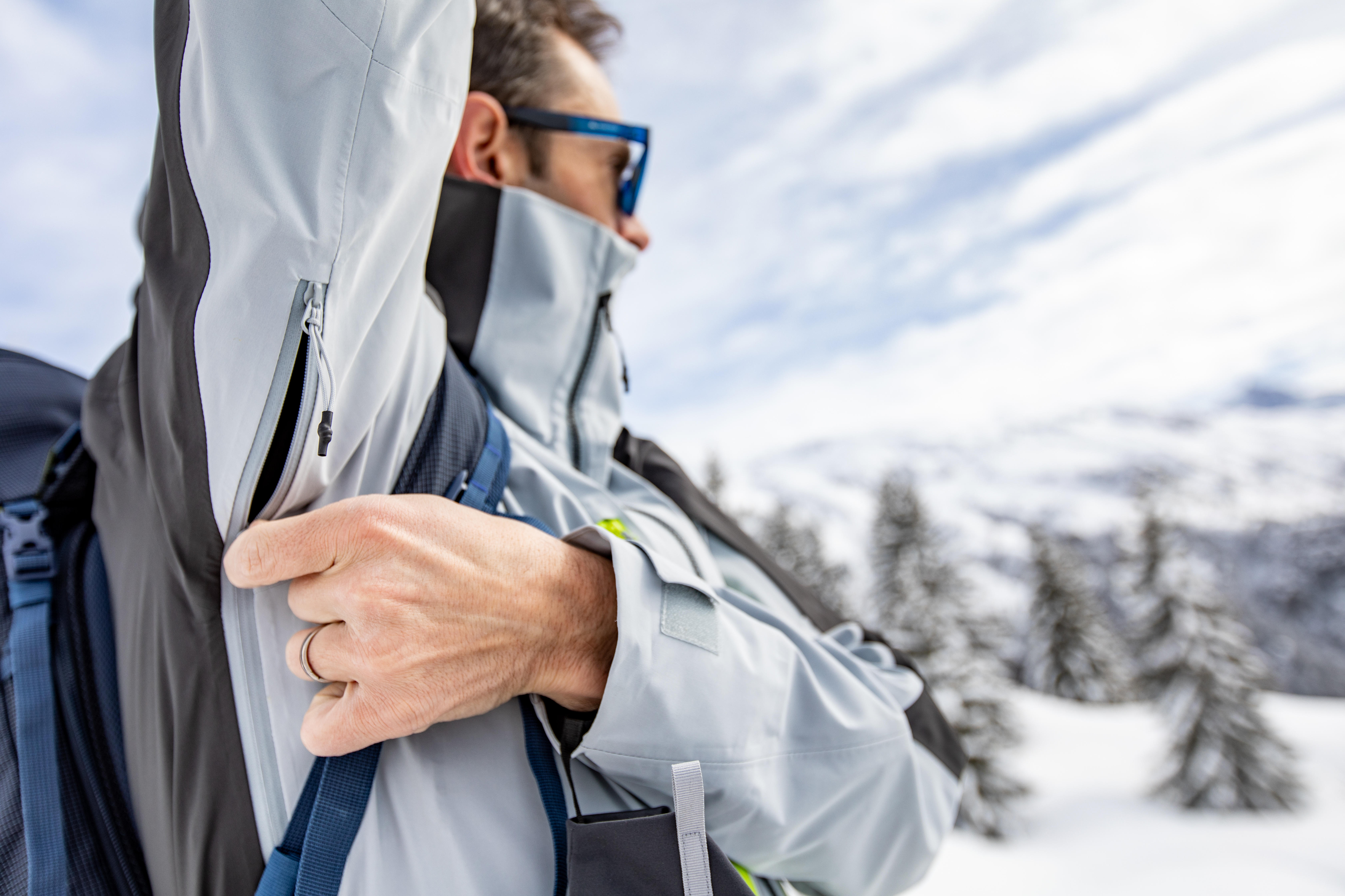 MEN'S SKI TOURING JACKET - MOUNTAIN TOURING - GREY WEDZE