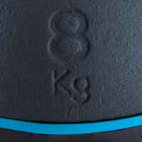 Cast Iron & Rubber Base Kettlebell - 8 kg