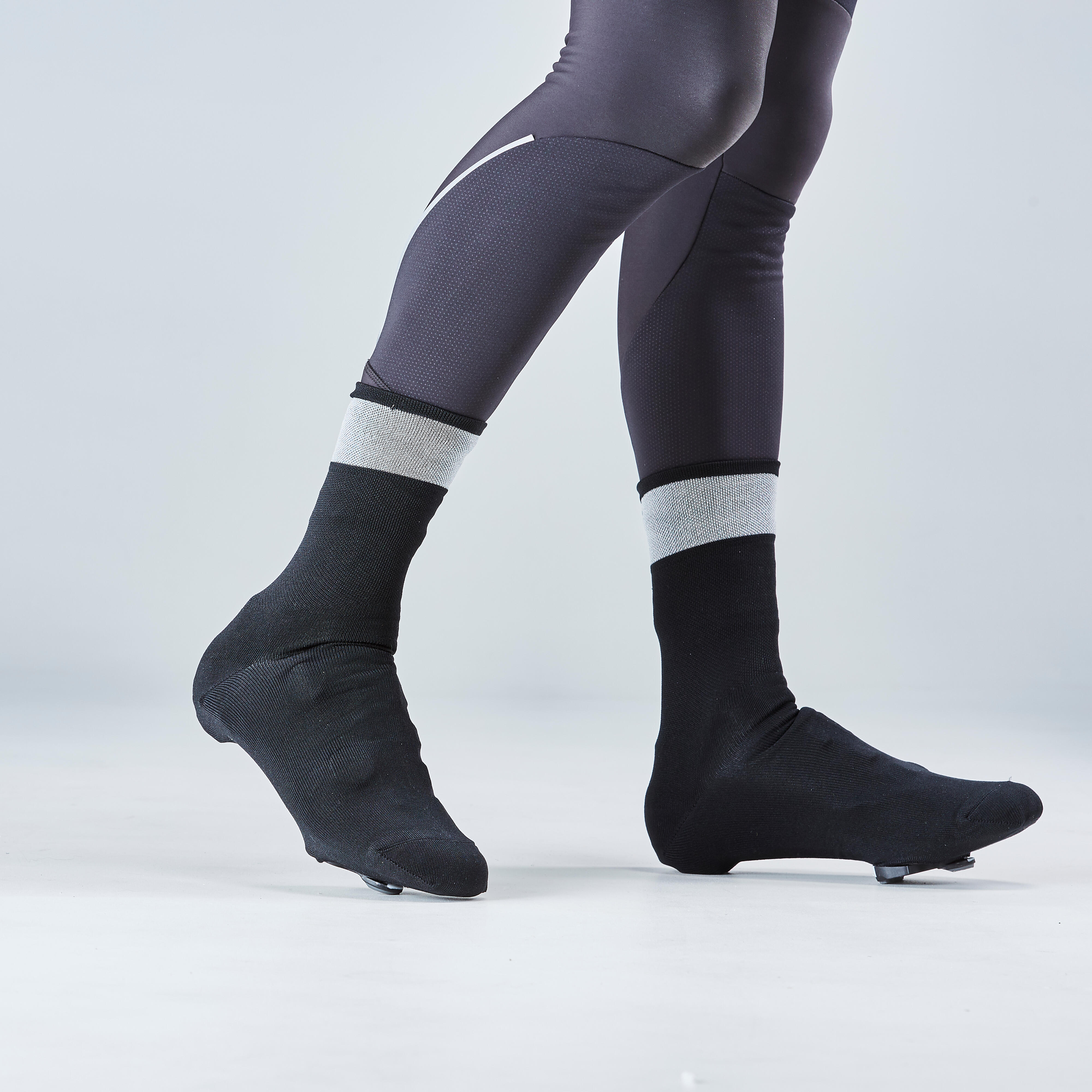 Knitted Cycling Overshoes Black GIRO Decathlon