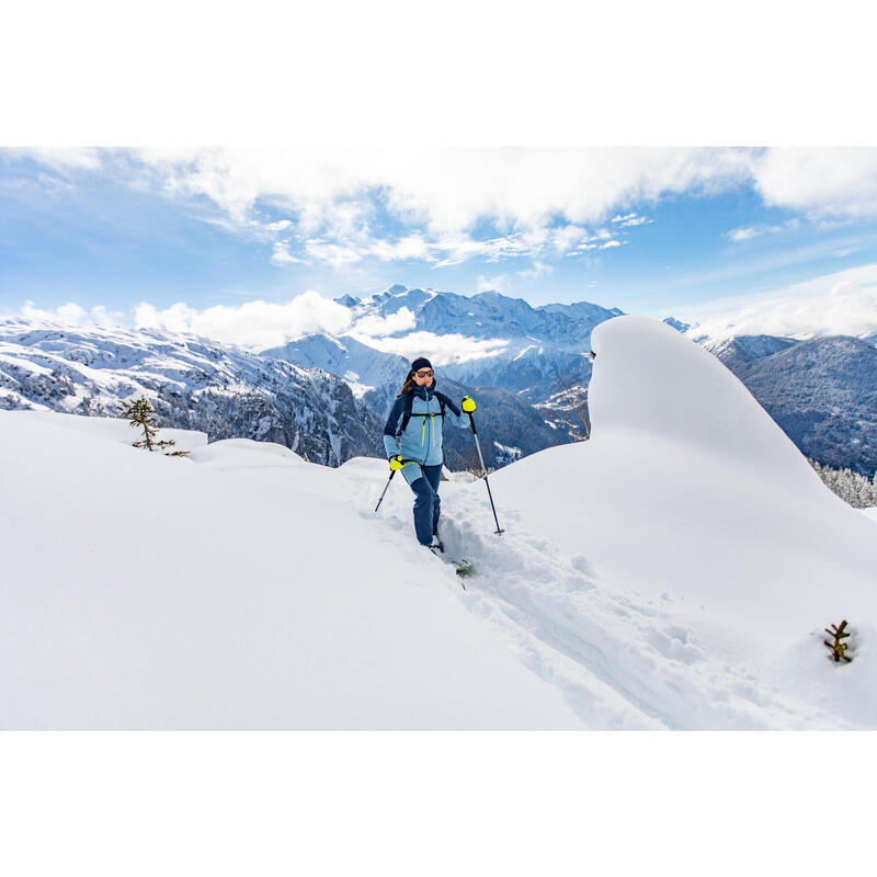 CASACO DE SKI DE CAMINHADA MULHER MOUNTAIN TOURING AZUL