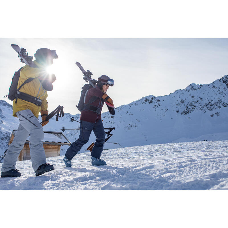 Chaqueta de esquí Freeride y nieve Hombre Wedze FR500 Gris Ocre