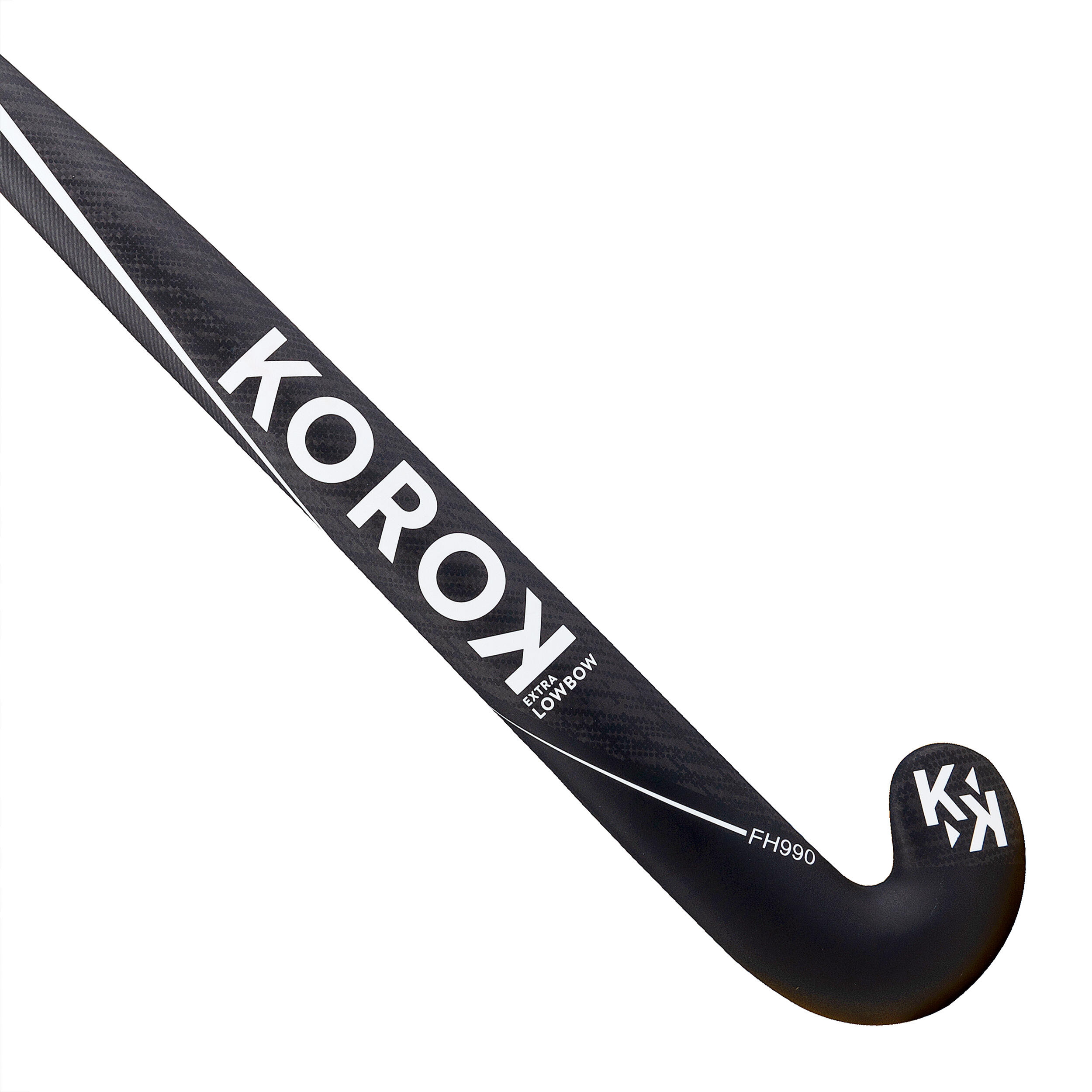 Adult Field Hockey Advanced 95% Carbon Extra Low Bow Stick FH990 - Black/White 7/10