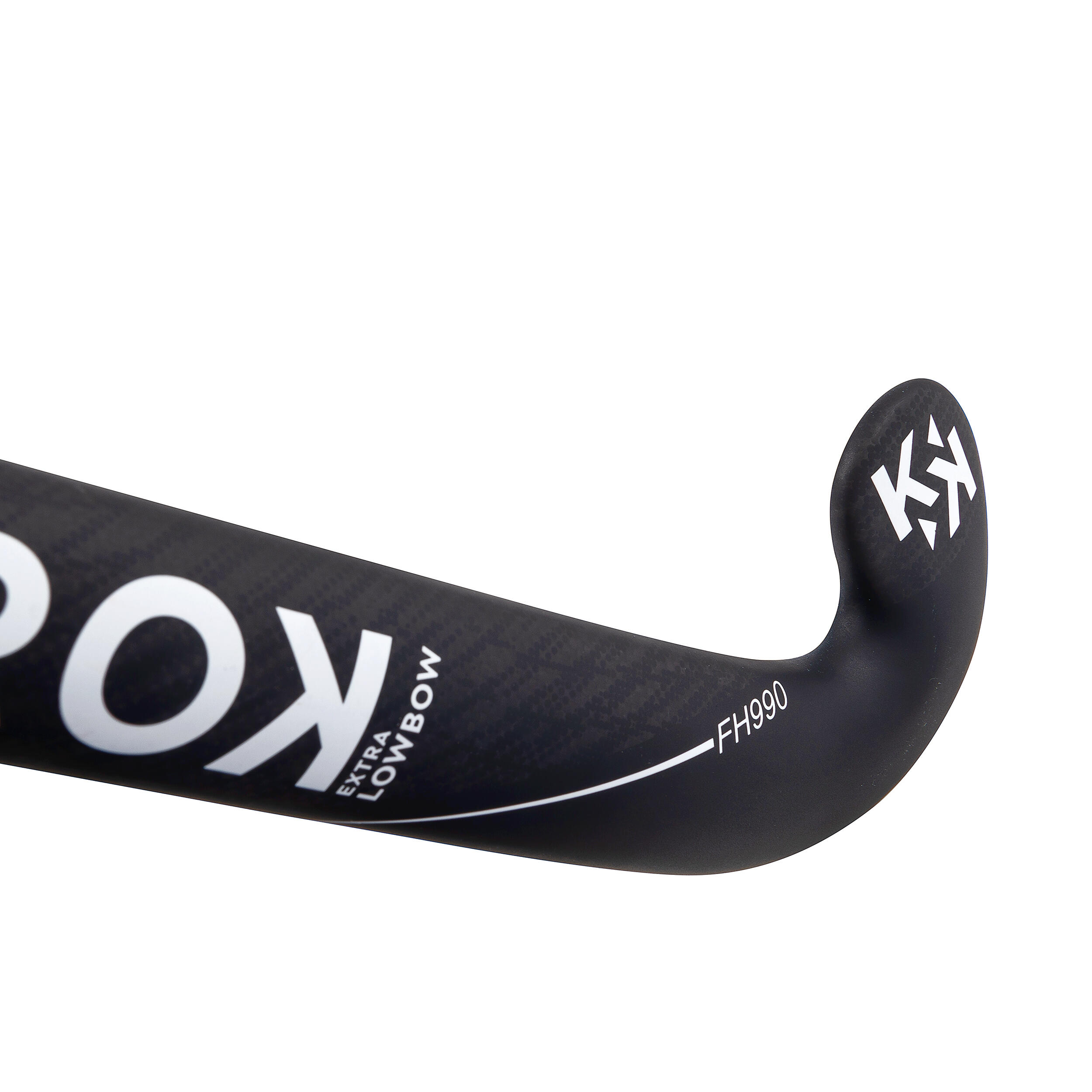 Adult Field Hockey Advanced 95% Carbon Extra Low Bow Stick FH990 - Black/White 6/10