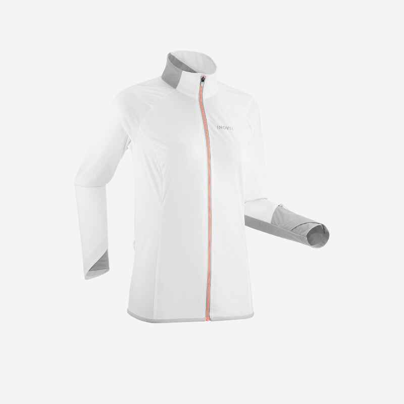 Langlaufjacke XC S 500 leicht Damen weiss Langlaufjacke XC S 500 leicht Damen weiss