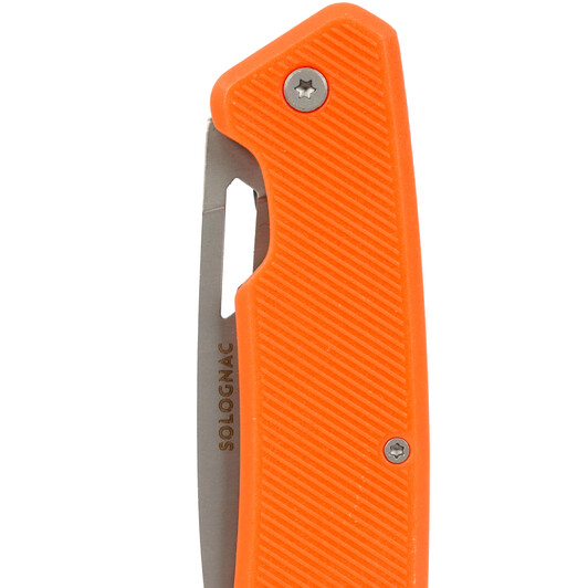Складной нож для охоты 7.5 см оранжевый AXIS GRIP V2 75 Solognac
