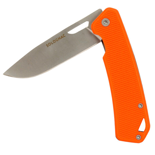 Складной нож для охоты 7.5 см оранжевый AXIS GRIP V2 75 Solognac