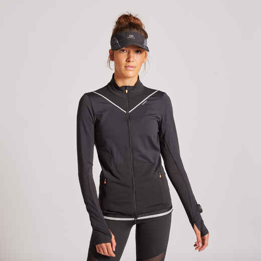 
      KIPRUN LIGHT WOMEN'S RUNNING JACKET BLACK CORAL
  