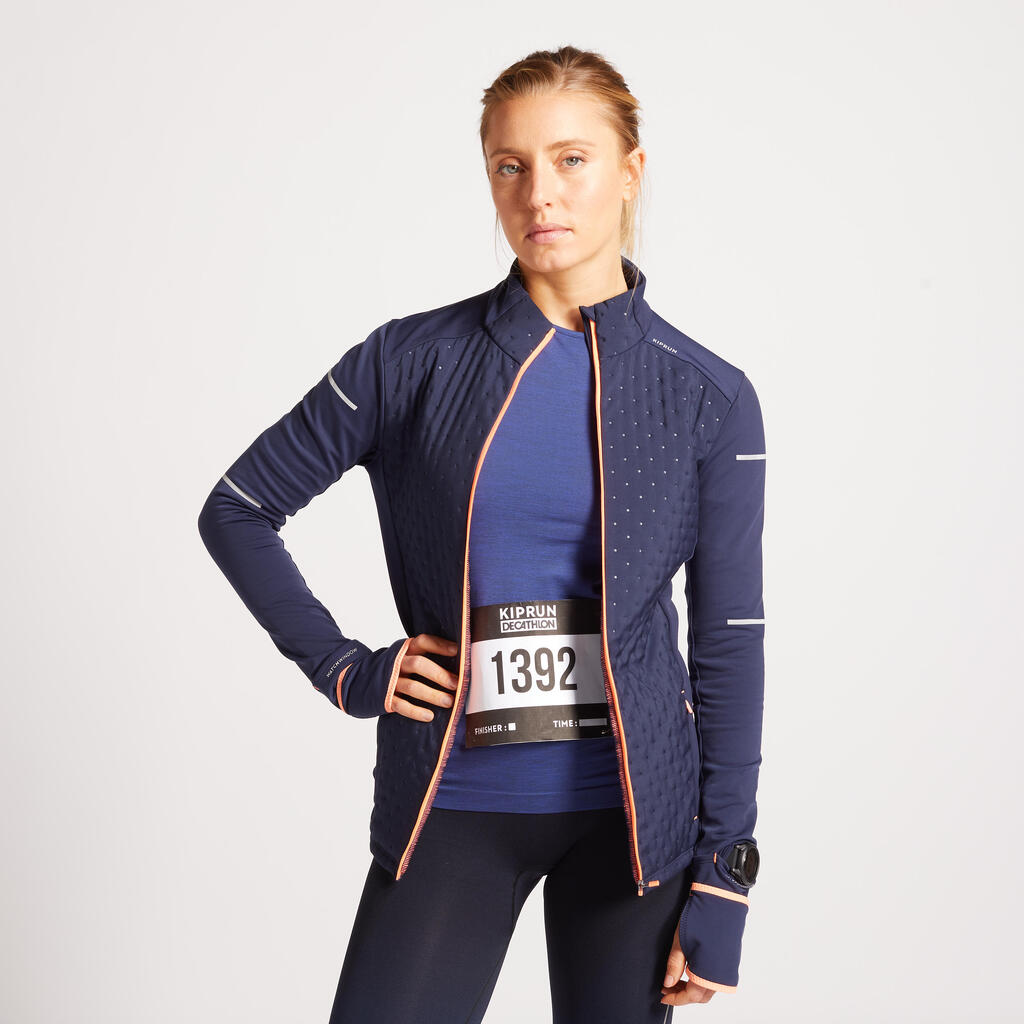 Laufjacke Winter Kiprun warm Damen bordeaux 