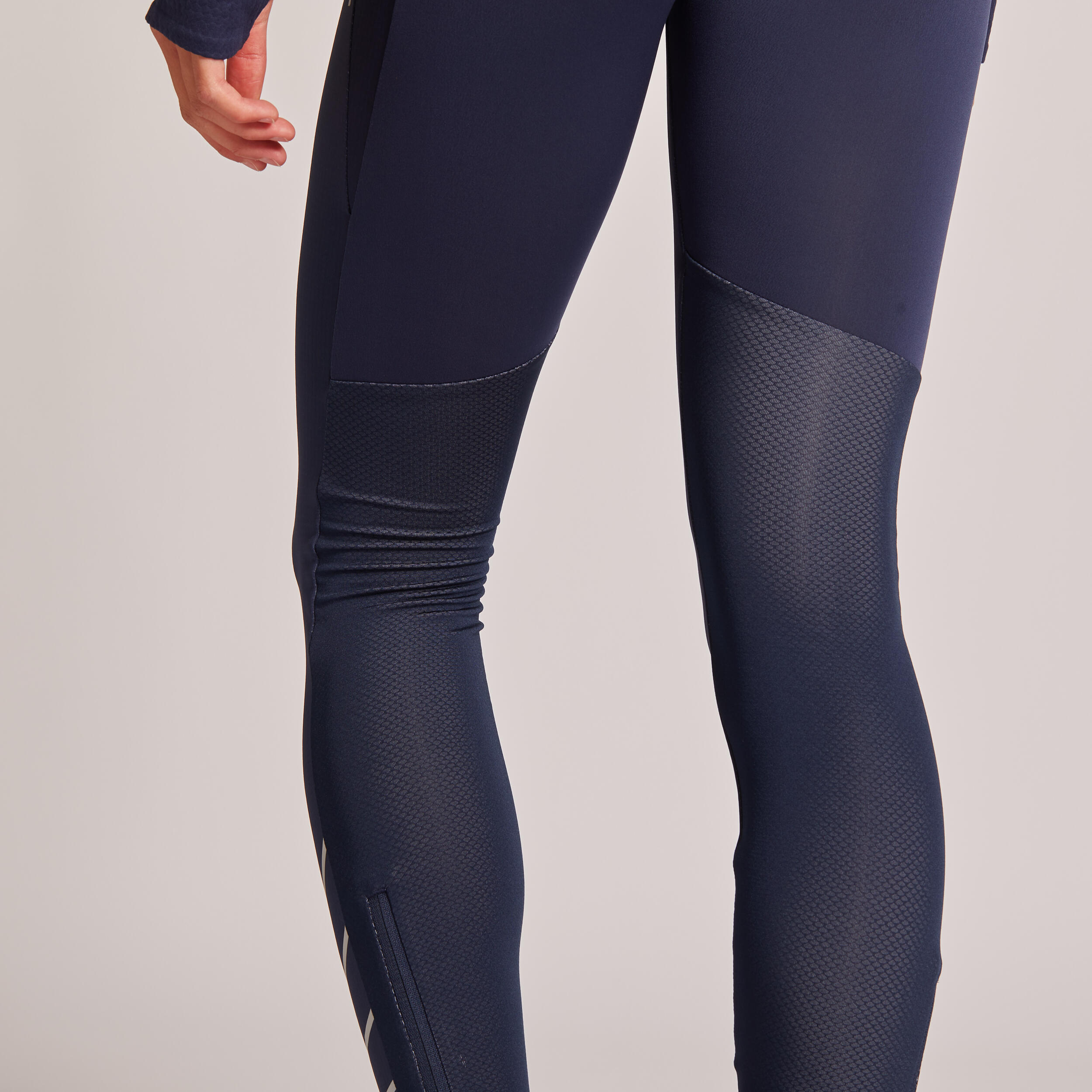 KIPRUN WARM WOMEN'S RUNNING TIGHTS NAVY 3/13
