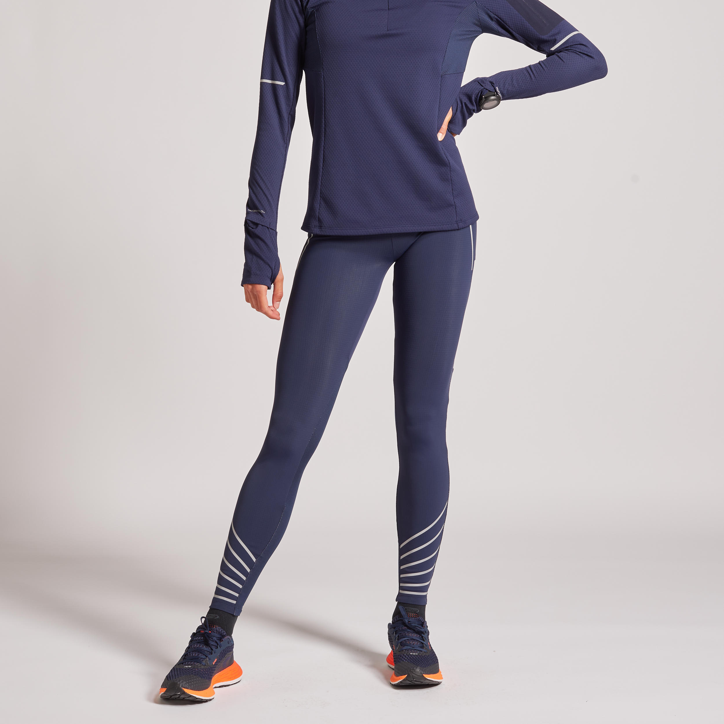 ladies navy running leggings