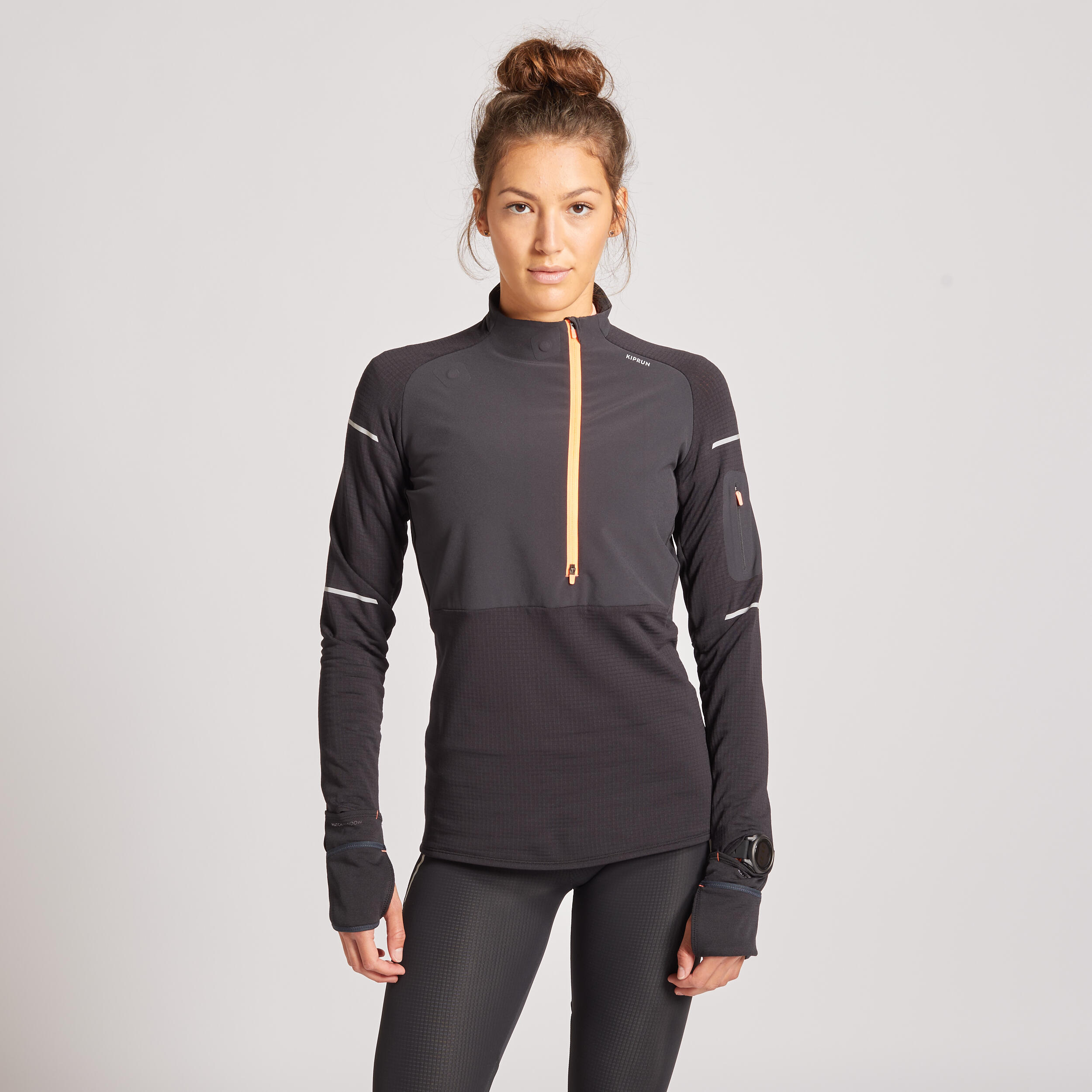 SURFEASY Damen Sportshirt Langarm - Thermo Fleece Für Herbst & Winter