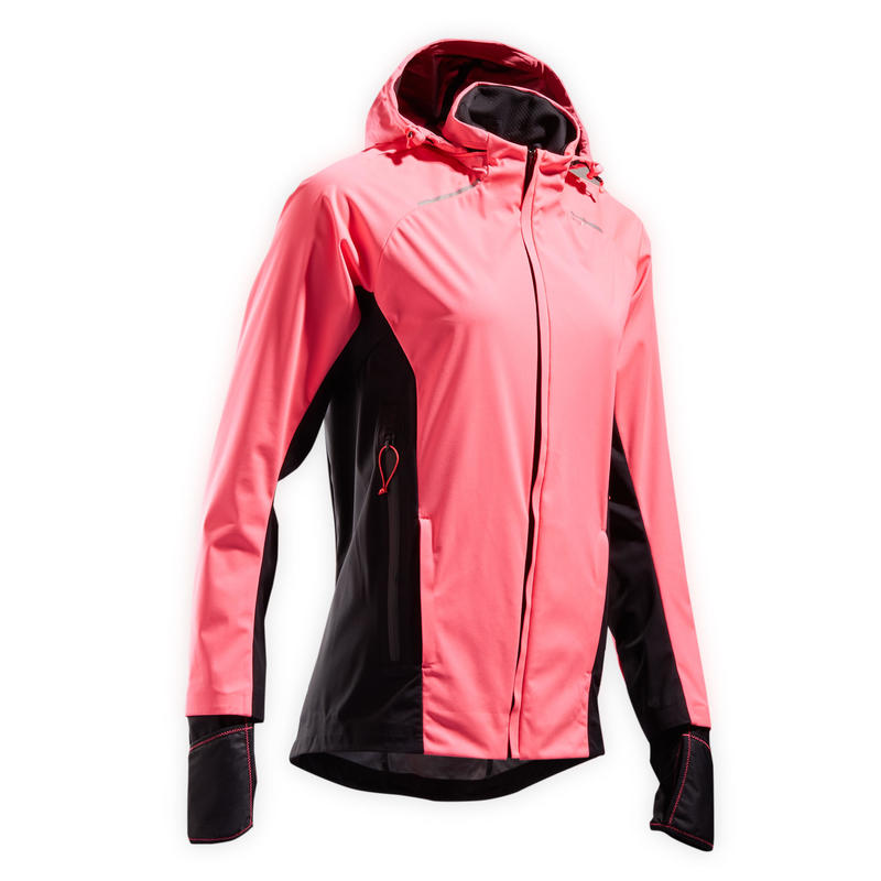 KIPRUN WARM REGUL WOMEN'S RUNNING JACKET FLUO PINK Decathlon