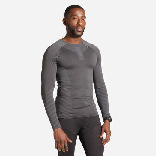 
      Majica dugih rukava za trčanje Kiprun Skincare prozračna muška siva
  