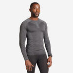 Kiprun Ademend hardloopshirt met lange mouwen voor heren Skincare winter grijs