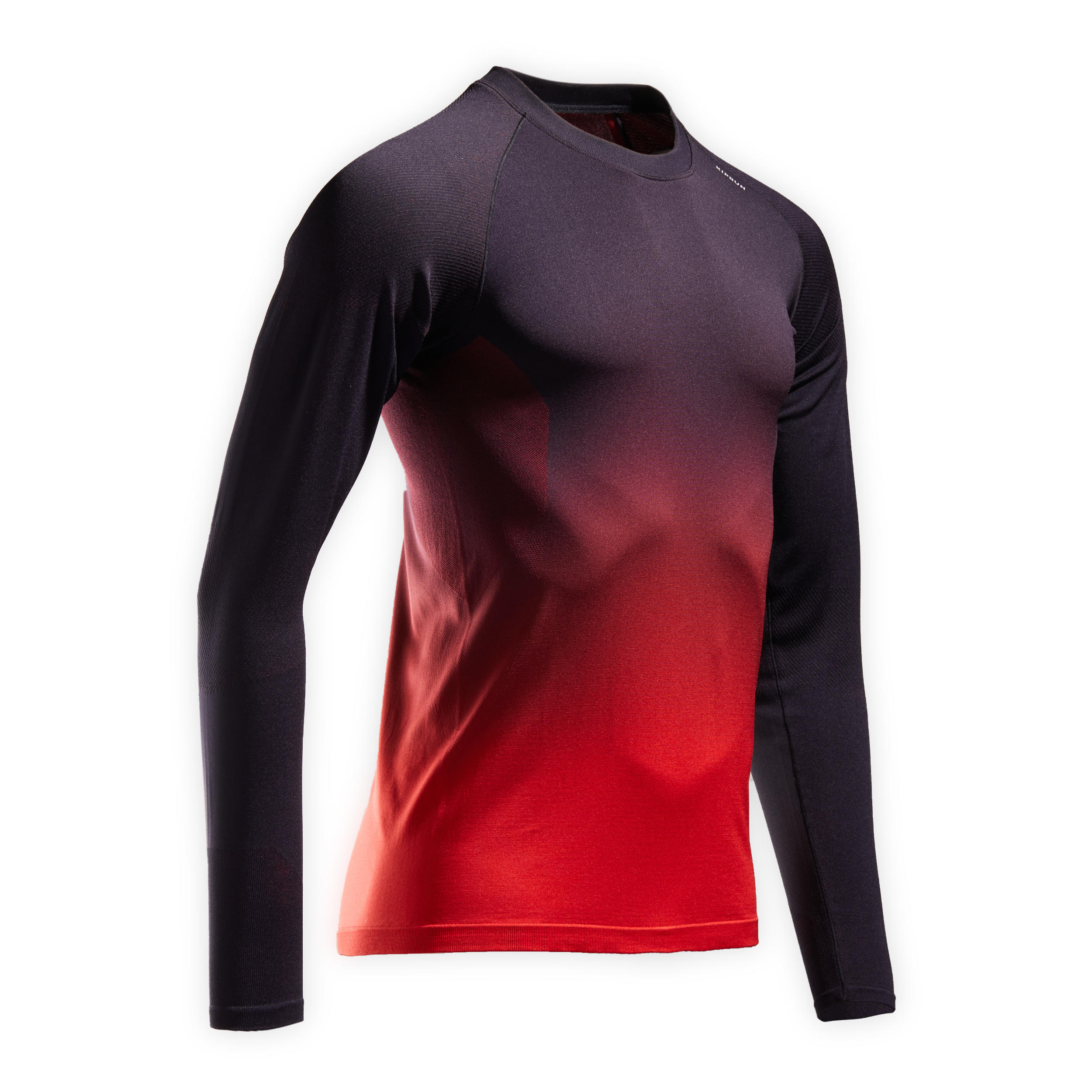 Men's Running Long Sleeved T-shirt Kiprun Care - red black 7/8