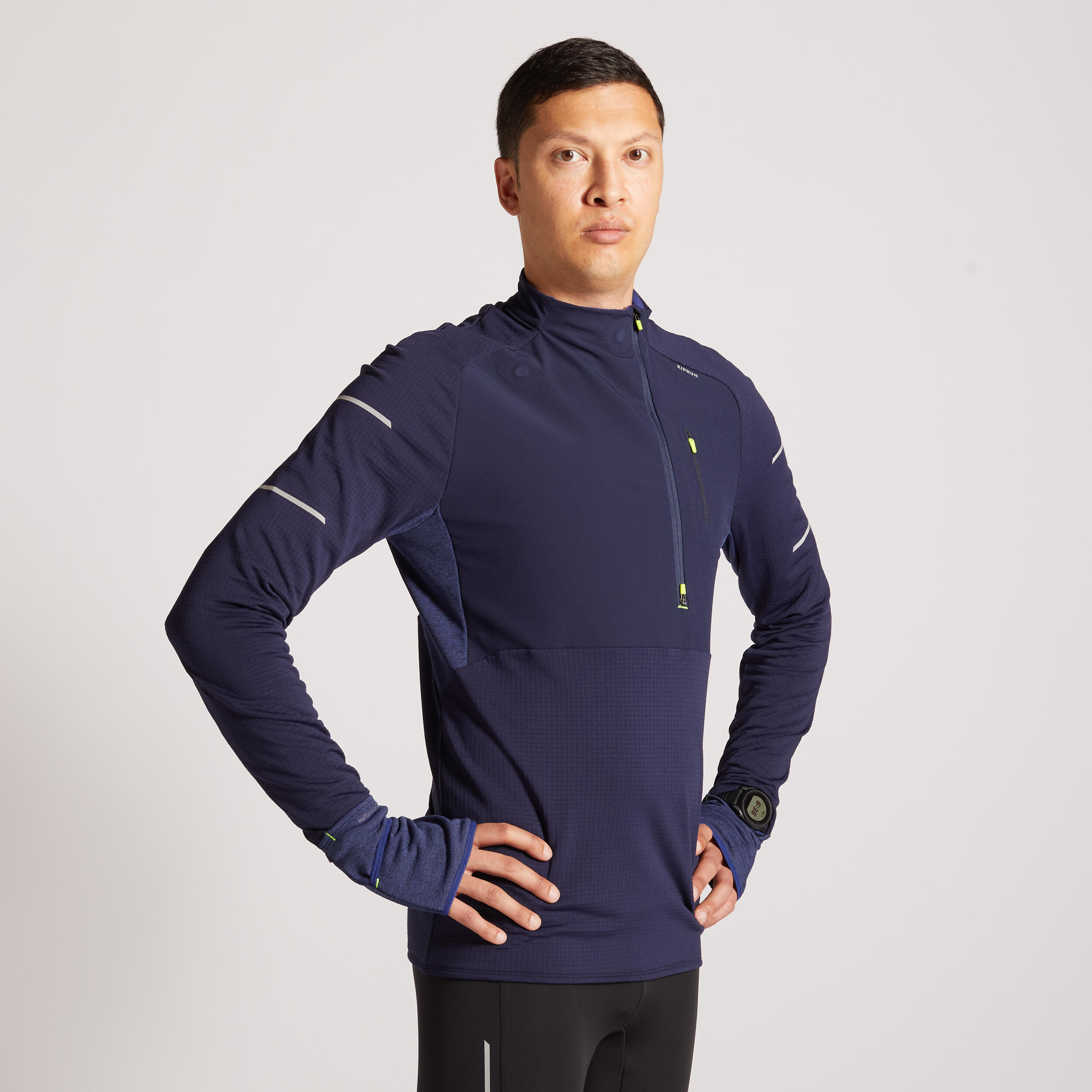 WARM LIGHT MEN'S LS WINTER RUNNING SHIRT BLUE 10/17