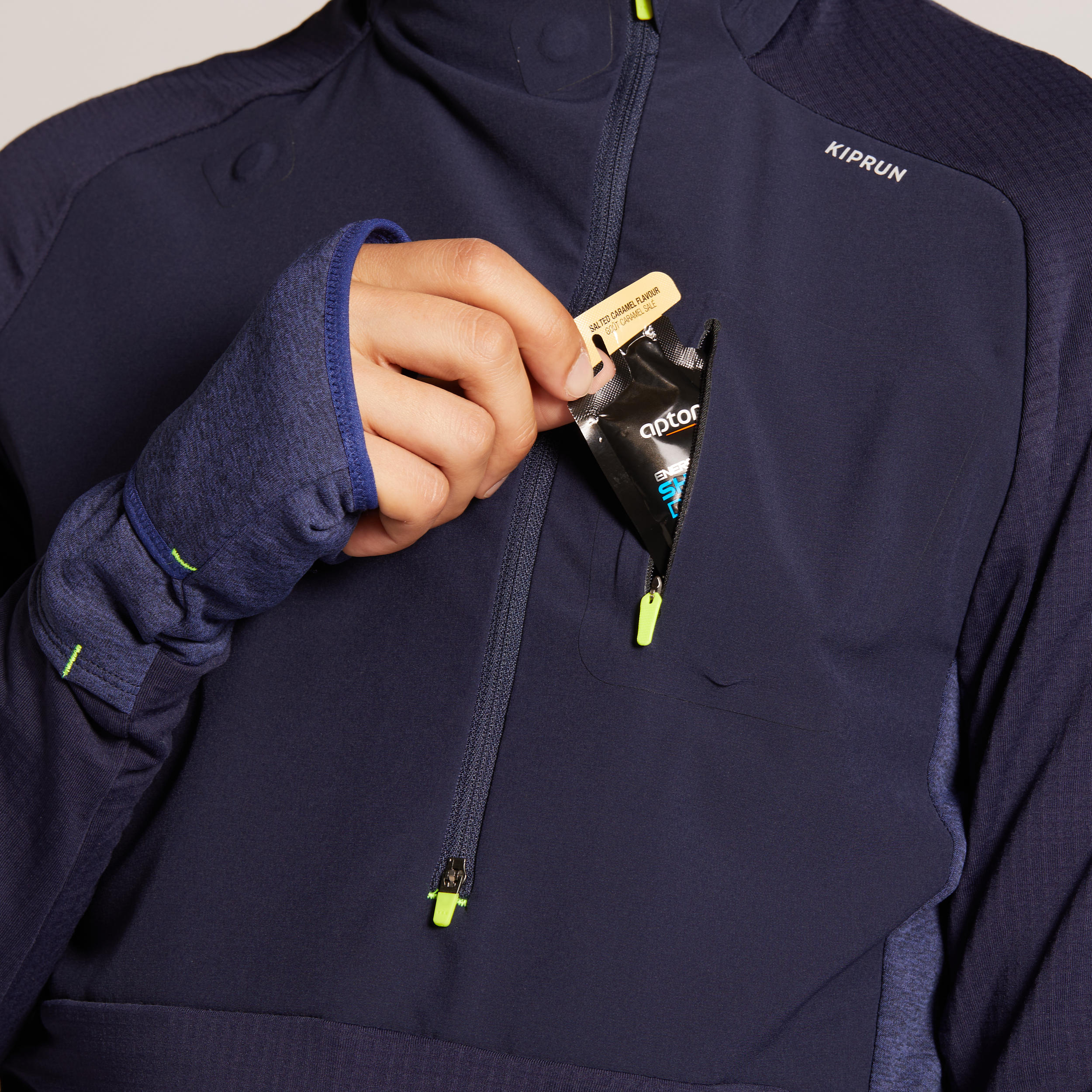 WARM LIGHT MEN'S LS WINTER RUNNING SHIRT BLUE 8/17