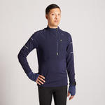 Kiprun Hardloopshirt met lange mouwen voor heren Kiprun Warm Regular winter blauw