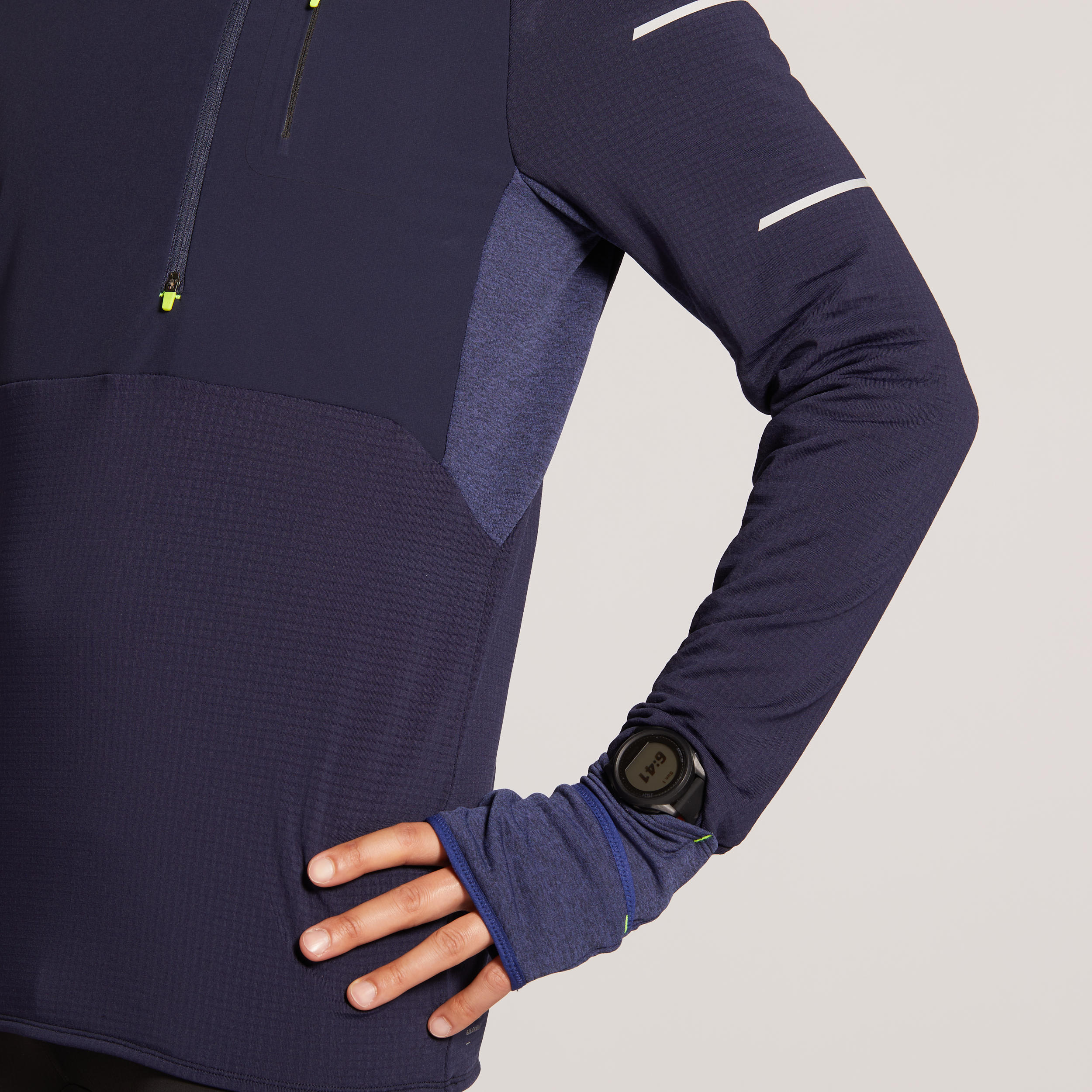 WARM LIGHT MEN'S LS WINTER RUNNING SHIRT BLUE 6/17