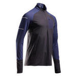 Kiprun Hardloopshirt met lange mouwen voor heren Kiprun Warm Light winter zwart/blauw