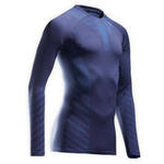 Kiprun Ademend hardloopshirt met lange mouwen heren Skincare winter marineblauw