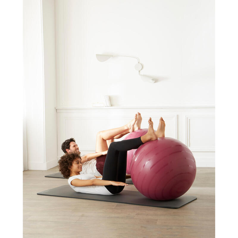 Stevige gymbal voor fitness maat 1 / 55 cm bordeauxrood