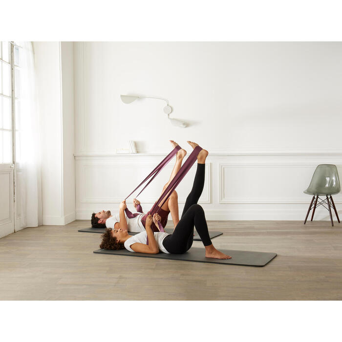 Pilates Rubber Resistance Band Medium 6 lbs/3 kg Decathlon