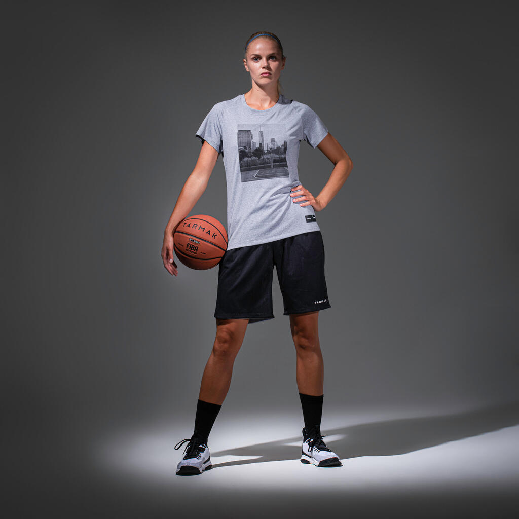 Women's Intermediate Basketball T-Shirt / Jersey TS500 - Grey