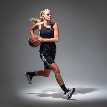 Women's Basketball Shorts SH500 - Black/Grey
