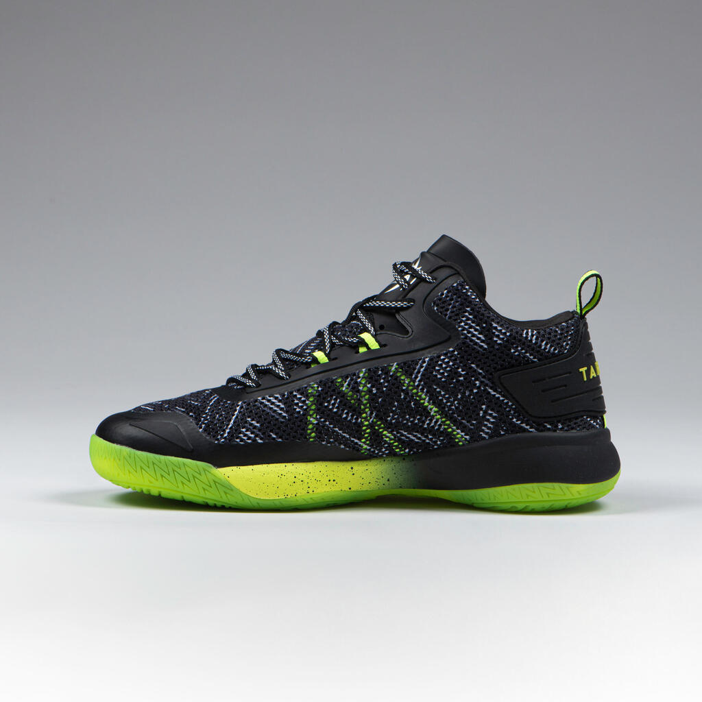Basketballschuhe SC500 mid Herren/Damen grau/grün