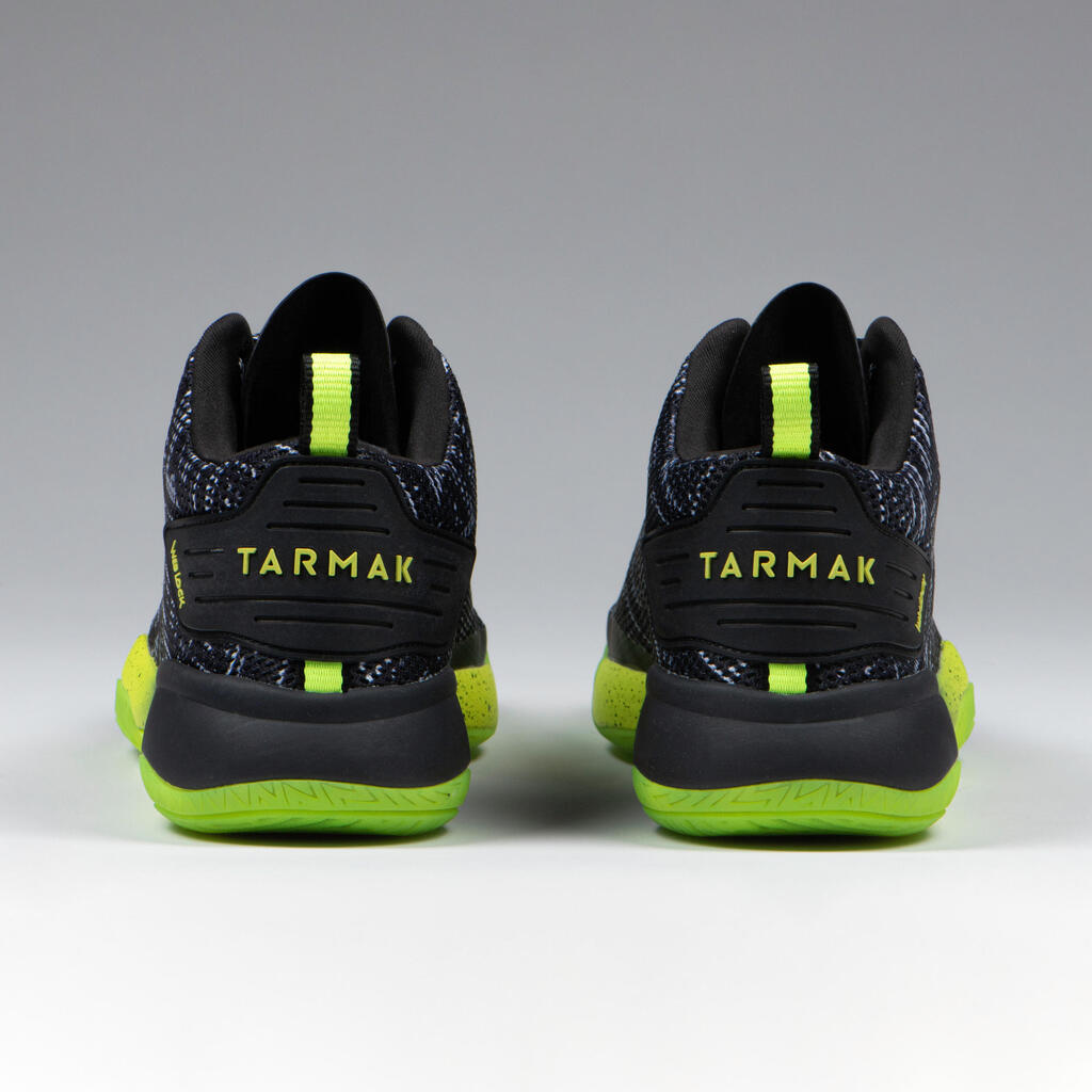 Basketballschuhe SC500 mid Herren/Damen grau/grün